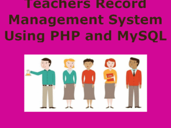 Teachers Record Management System Project Report