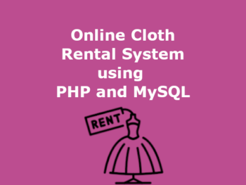 Online Cloth Rental System using PHP and MySQL